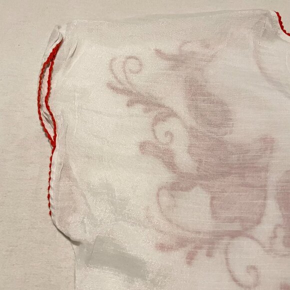 Forever 21 Embroidered Loose Fitting Semi Sheer Blouse Size Medium - Picture 12 of 15